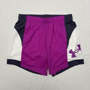 Under Armour Purple White Navy Shorts Women’s Small Athletic Gym Running
